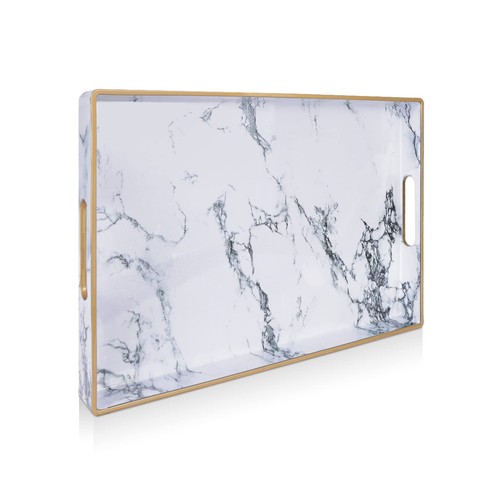 White serving tray - serving, tray,