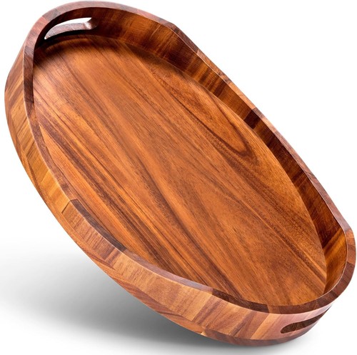 Acacia wood serving - tray, with