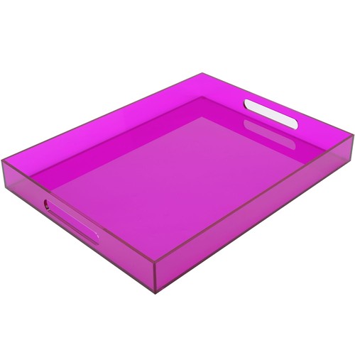 Large acrylic tray ottoman - tray,