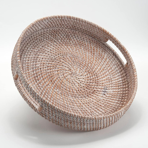 Coffee table tray round - round, rattan