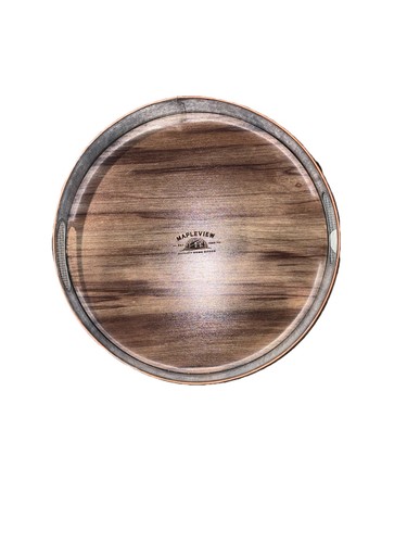 Mapleview wooden metal - wooden, round