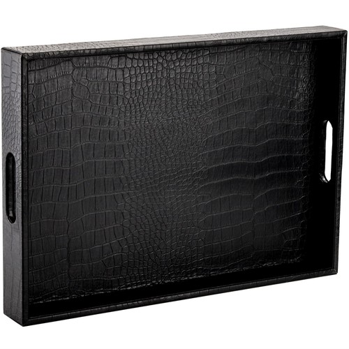 Black serving tray - black,