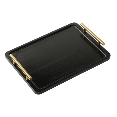 Wooden serving tray with - wooden,