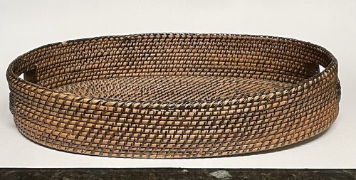 Large rattan serving tray - rattan,
